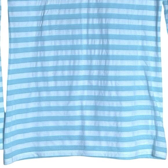 Lilly Pulitzer Blue White Striped Tina Top with Gold Sequins Seahorse 📦 - Picture 7 of 9